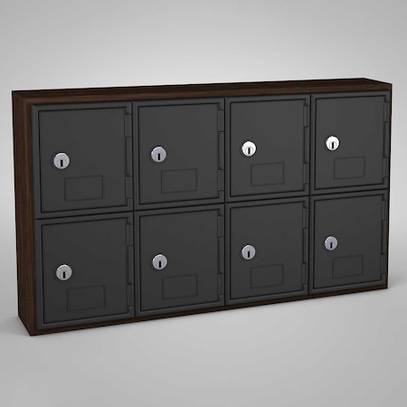 United Visual Products Sliding Door Indoor Enclosed Corkboard, 7 UV9010ACS-BRONZE-CLOUD
